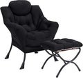 Lazy Chair with Ottoman, Modern Accent Chair Contemporary Lounge Leisure Sofa by SESHINELL