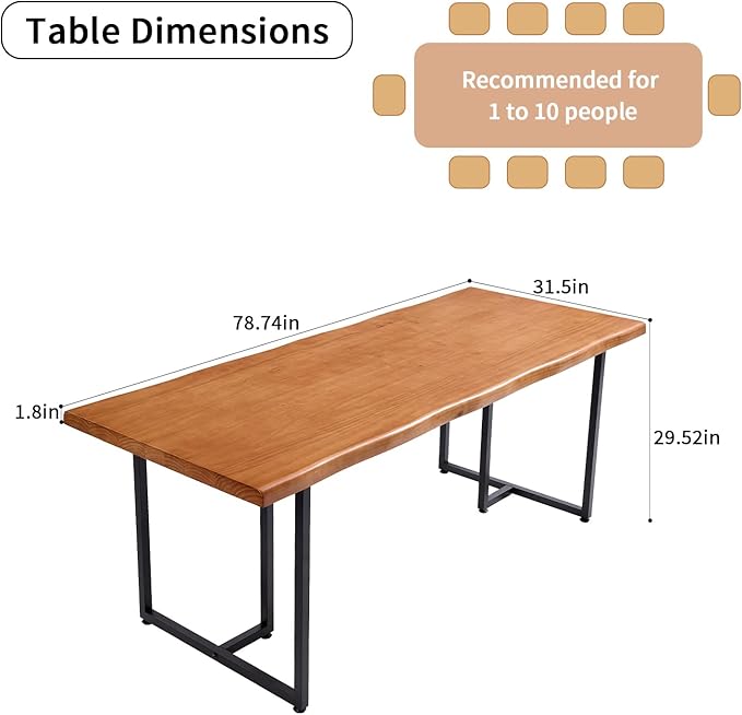 Solid Wood Administrative Desk, Dining Table - Image 3