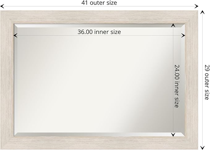 Amanti Art White Bathroom Mirror - Image 4