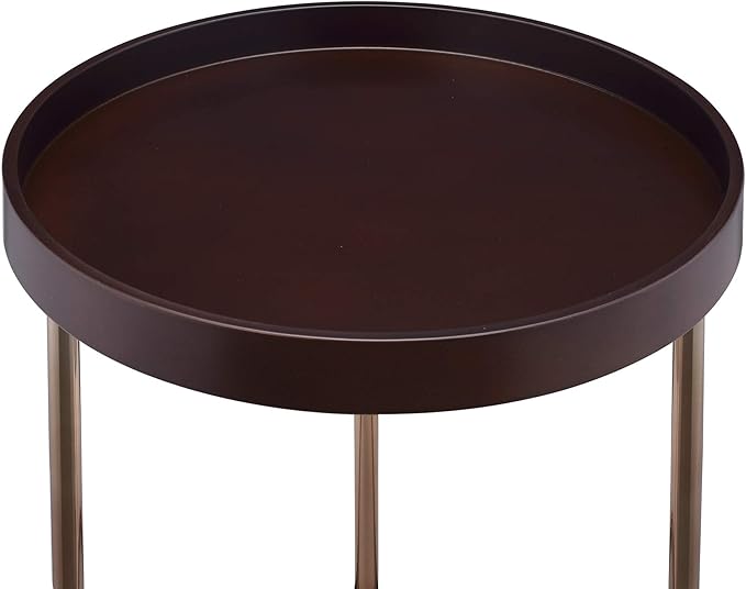 Genoa Round Tray Table with Metal Frame - Image 3