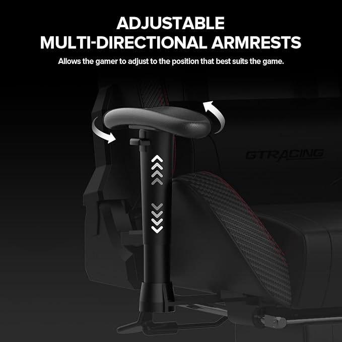 GTRACING Gaming Chair with Footrest Speakers Video Game Chair Bluetooth Music - Image 8