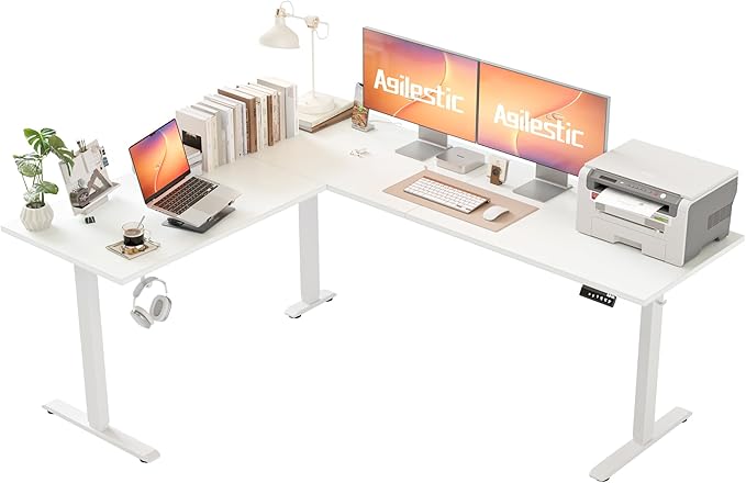 Agilestic L-Shaped Standing Desk Adjustable Height, Electric Corner Standing by Agilestic