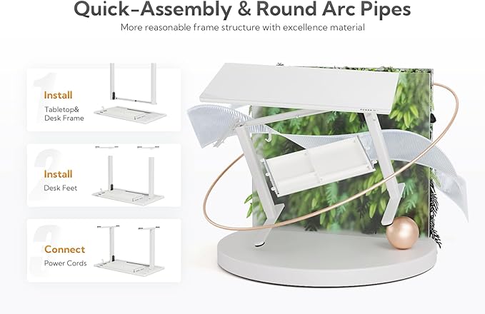 INNOVAR Wireless Charging Glass Standing Desk - Image 5