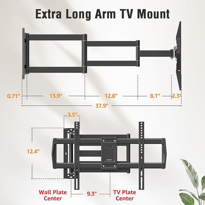 ELIVED Outdoor Long Arm TV Wall Mount - Image 9