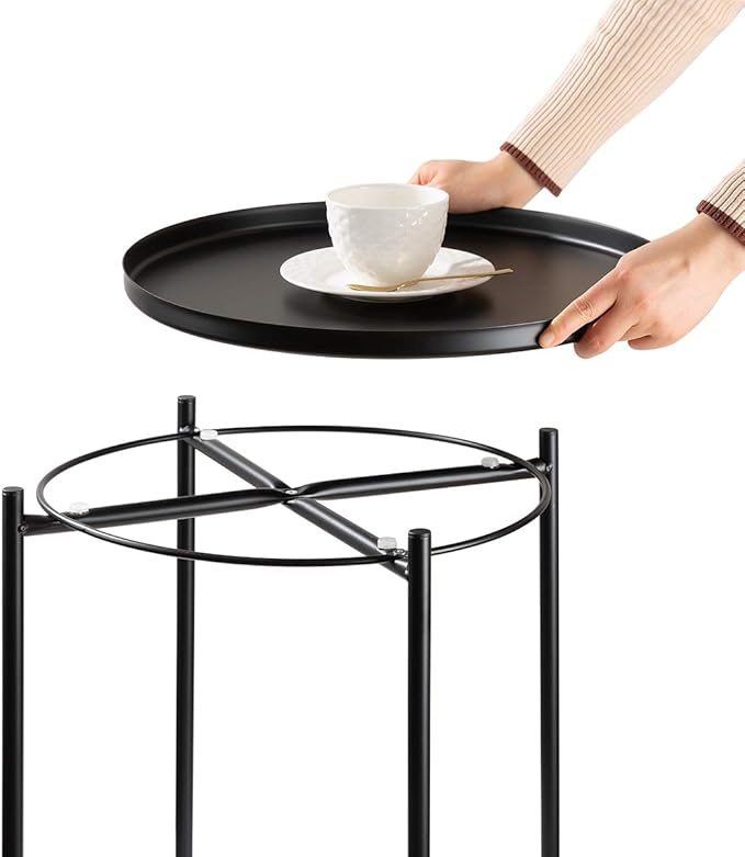 danpinera Metal Black Side Table - Image 6
