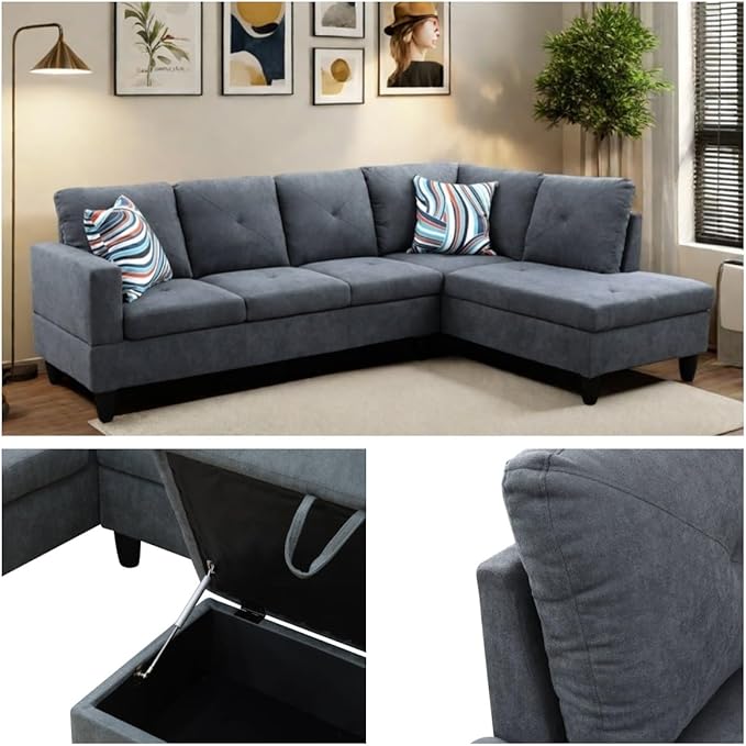 NAYSAYE L Shaped Couch, Modular Sectional Couch - Image 6