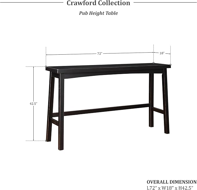 Lexicon Bar Table Set for 3, Small Kitchen Table Set Kitchen Island Table - Image 5
