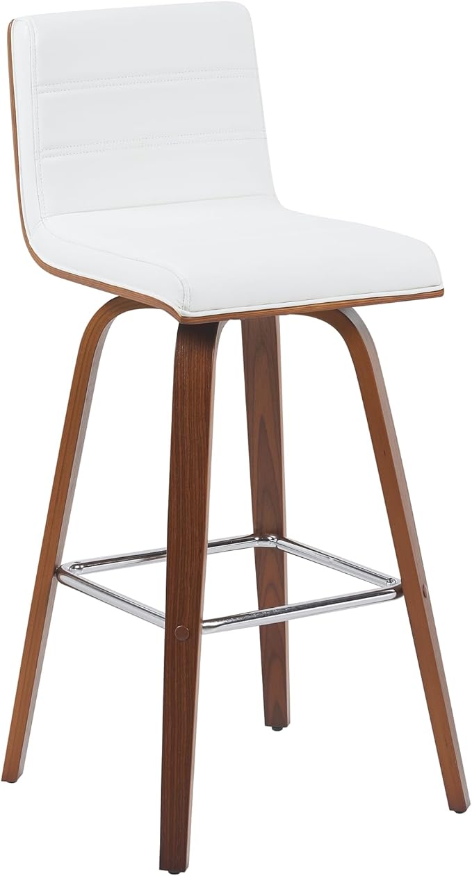 Armen Living Vienna Modern Swivel 30" Bar Height Barstool - Image 2