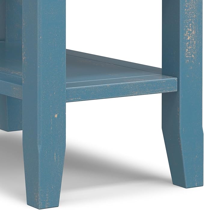 SIMPLIHOME Acadian 14-inch Wide Solid Wood Narrow End Table in Distressed - Image 8