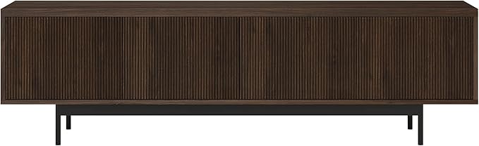 Henn&Hart Rectangular TV Stand for TV's up to 75" in Warm Brown, for Home - Image 2