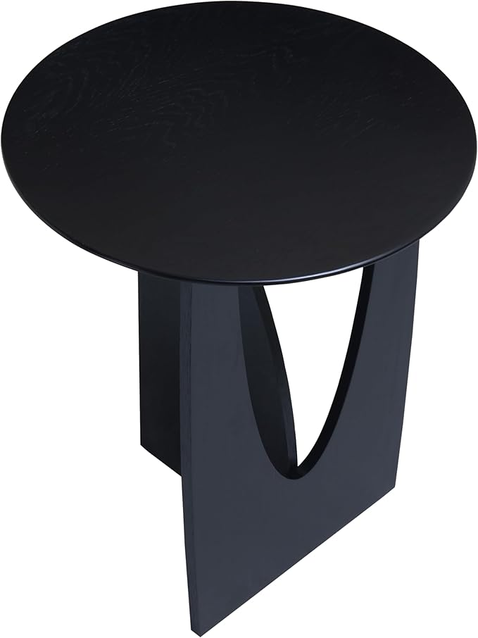 Get Set Style Round End Table Accent Side Table Circle Wood Corner Table Small - Image 8
