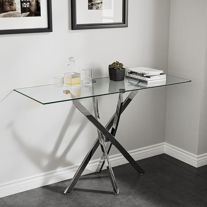 Tempered Glass Console Table - Image 4
