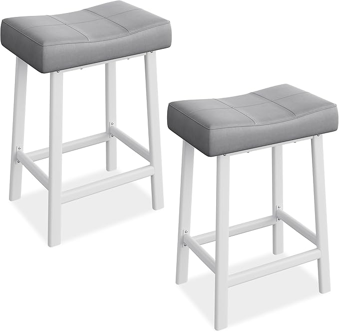 GarveeHome Counter Height Bar Stools Set of 2, 24 Inch Barstools by GarveeHome