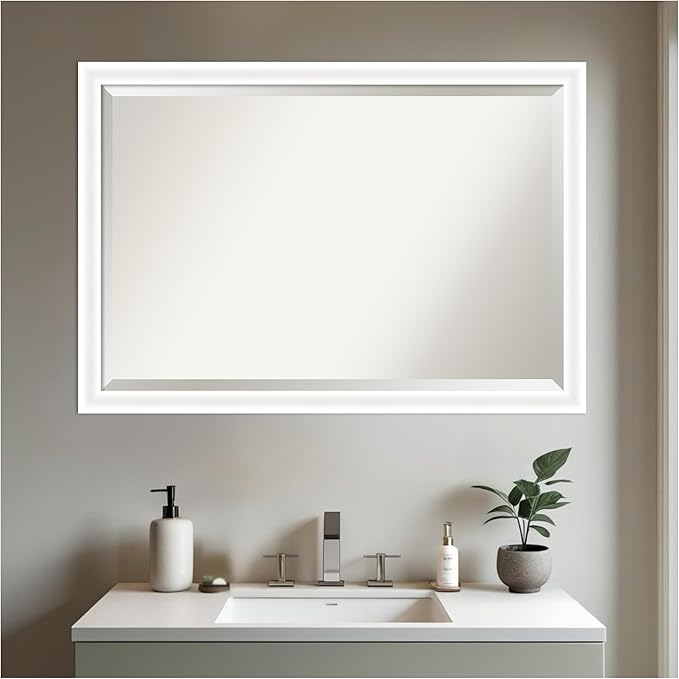 Amanti Art White Bathroom Mirror - Image 6