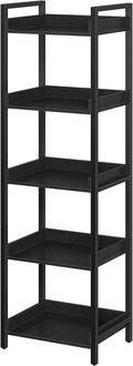 Rolanstar Bookshelf, 5-Tier Storage Rack, Narrow Corner Bookshelf, Display by Rolanstar