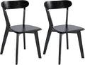DELAVIN Soild Wood Dining Chairs Set of 2, Oak Wood Kitchen Chairs, Mid Century by DELAVIN