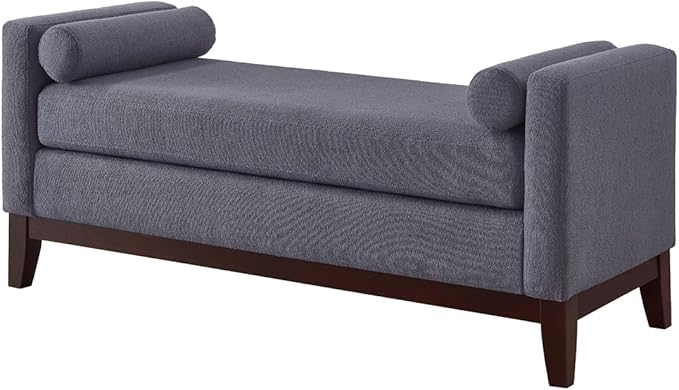 24KF Large Upholstered Boucle Fabric Ottoman - Image 5