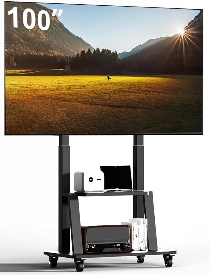 Mobile TV Cart Rolling TV Stand by Unknown