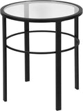 Henn&Hart 20" Wide Round Side Table in Blackened Bronze, Table by HennHart