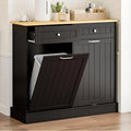 GAZHOME 20 Gallon Double Tilt Out Wooden Trash Cabinet by GAZHOME