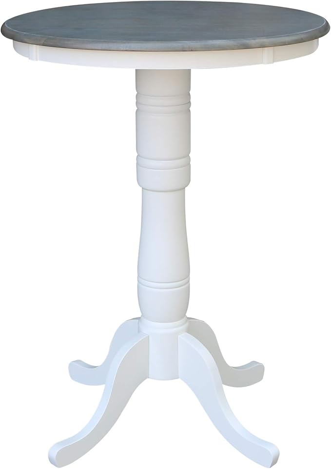 IC International Concepts 30" Round Top Pedestal Dining Table, 40.9" High by InternationalConcepts