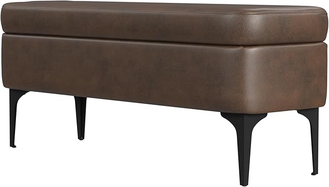 HomePop Upholstered Storage Bench - Image 5