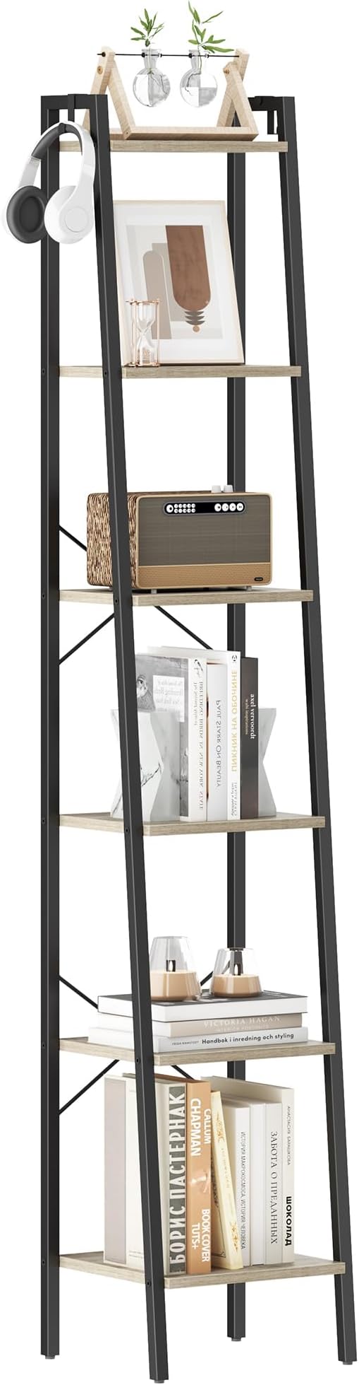 Ladder Shelf, Bookshelf Bookcase, Freestanding Corner Storage Shelve - Image 9