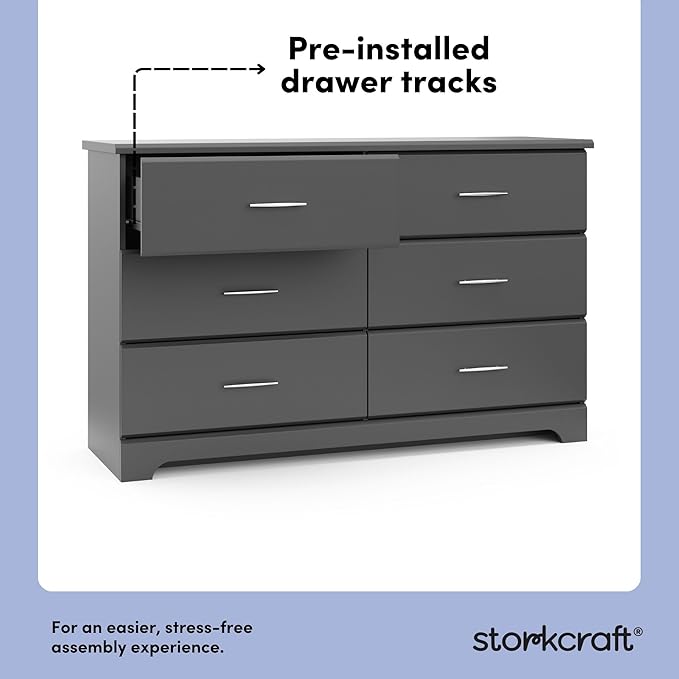 Storkcraft Brookside 6-Drawer Dresser – GREENGUARD Gold Certified, Nursery & - Image 5