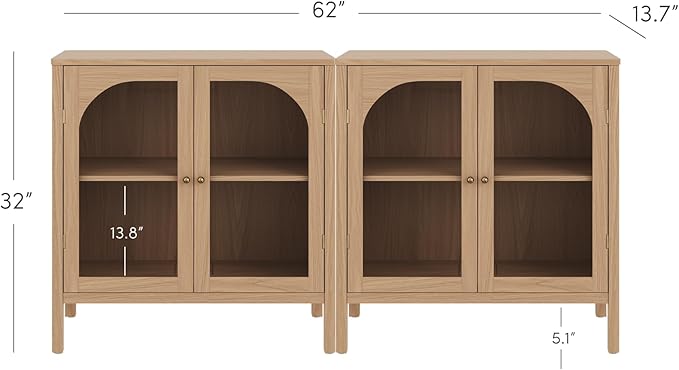 Nathan James Mason Modern Farmhouse TV Stand, Free Standing Accent Sideboard - Image 2