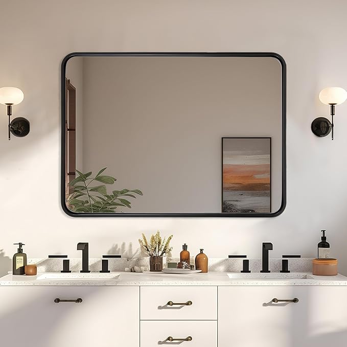 ANDY STAR Black Bathroom Mirror - Image 8