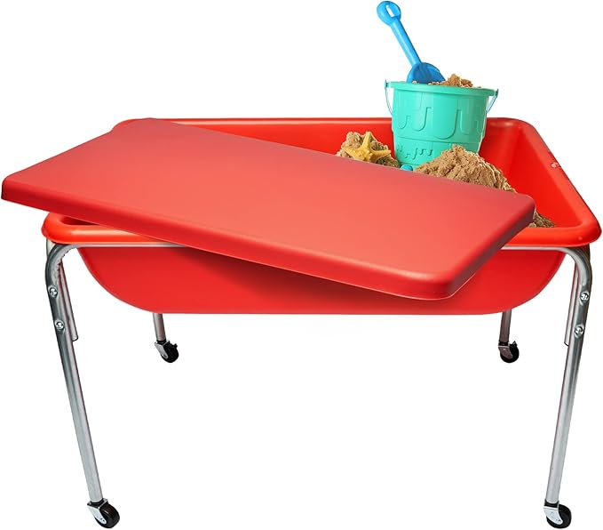 Children's Factory Medium Sensory Table – 24″ Height Table and Lid, Sandbox by ChildrensFactory