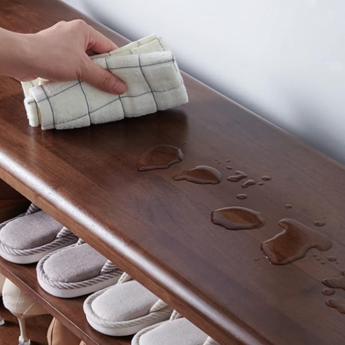 LEILISI Shoe Bench, Solid Wood Shoe Rack Bench Simple Style Shoe Storage Bench - Image 6