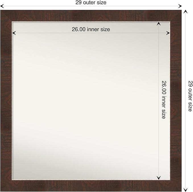 Amanti Art Brown Bathroom Mirror - Image 4