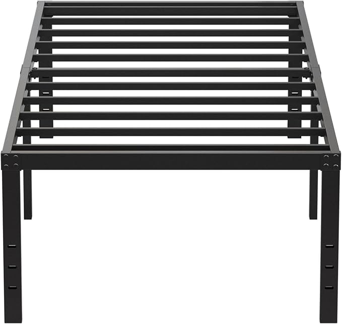 EMODA 20 Inch Twin Bed Frame No Box Spring Needed, Heavy Duty Tall Metal Twin by EMODA