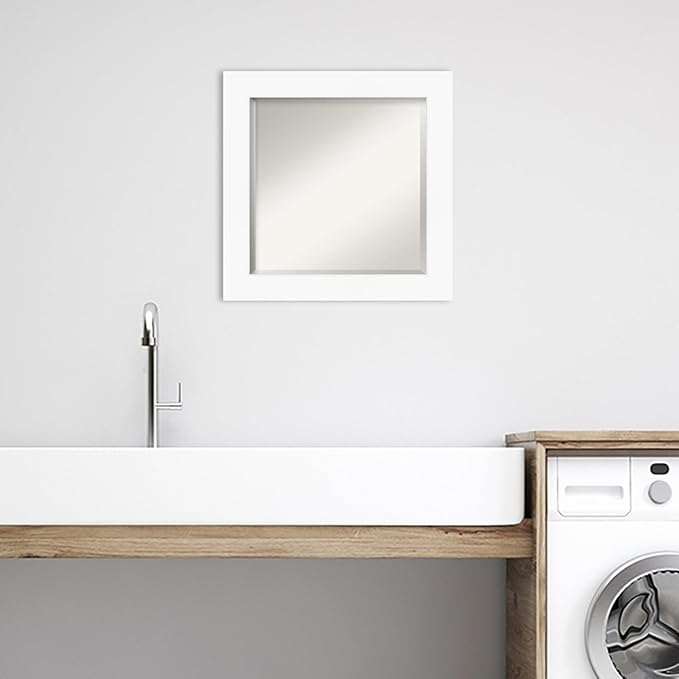 Amanti Art White Bathroom Mirror - Image 4