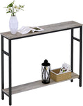 Narrow Console Table, 39.4” Sofa Table by Timberer
