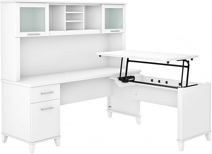 Bush Furniture Somerset 72W 3 Position Sit to Stand L Shaped Desk by BushHome