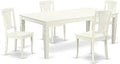 East West Furniture LGAV5-LWH-W 5 Piece Modern Dining Table Set Includes a by EastWestFurniture