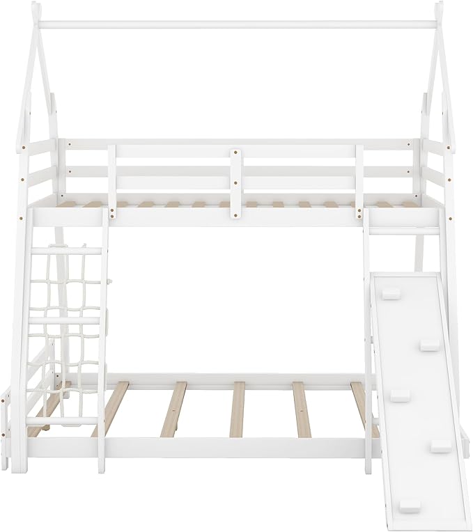 Twin Over Queen House Bunk Bed - Image 5