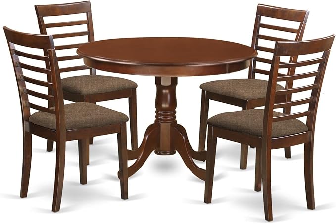 East West Furniture HLML5-MAH-C 5 Piece Dining Table Set by EastWestFurniture