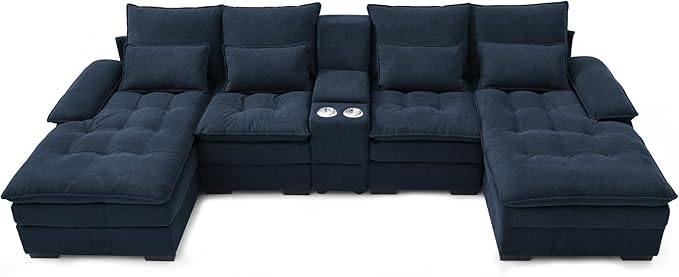 130" U-Shaped Sectional Sofa - Image 5