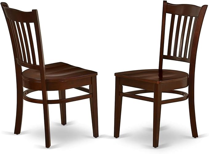 East West Furniture ANGR3-MAH-W 3 Piece Dinette Set - Image 3
