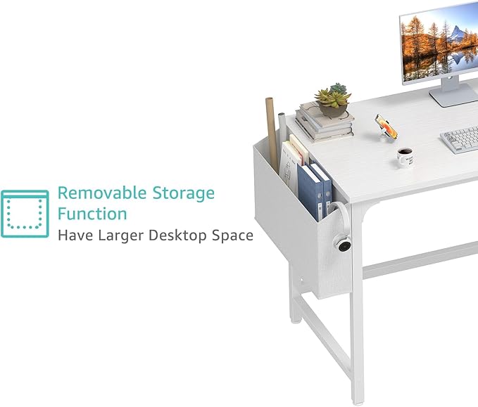 Lufeiya White Computer Desk - Image 6