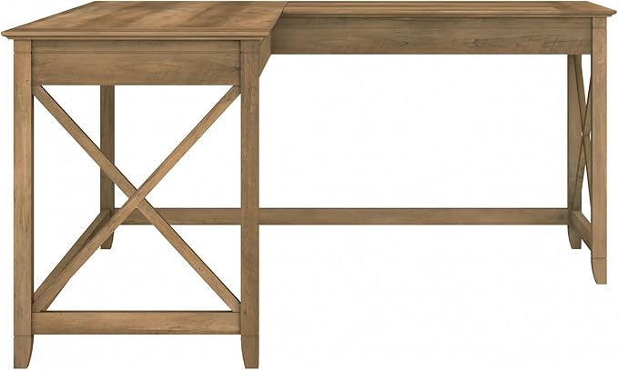 Bush Furniture Key West 60W Modern Farmhouse L Shaped Desk in Reclaimed Pine | - Image 7