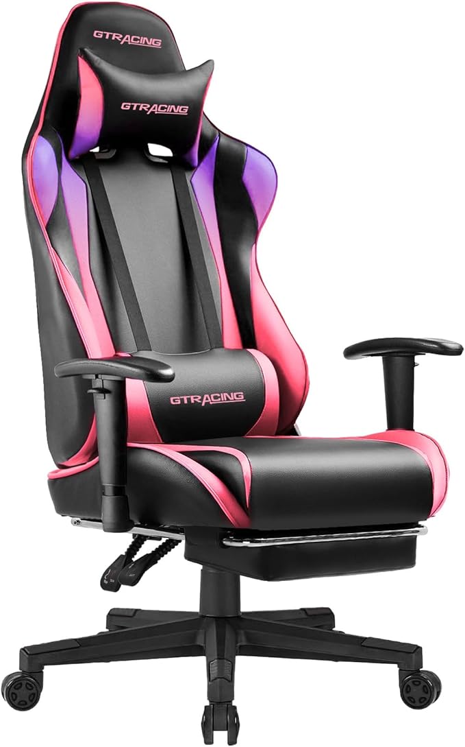 GTRACING Gaming Chair with Footrest, Ergonomic Computer Game Desk Chair by GtracingDirect