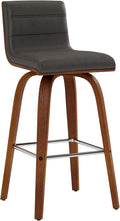 Armen Living Vienna 26" Swivel Counter Stool in Walnut Wood Finish by ArmenLiving
