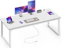 Huuger 63 x 24 inch Desk with Power Outlets & USB-C, Deeper & Thicker Desktop by Huuger