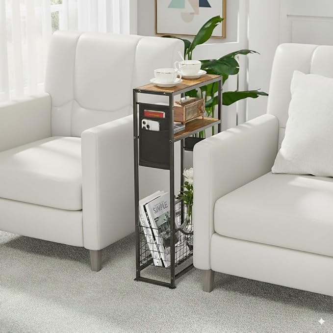 Narrow Side Table, Skinny Small End Tables - Image 4