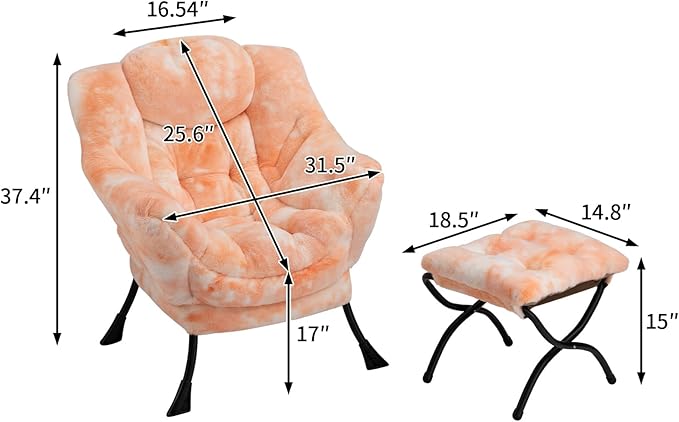 HollyHOME Faux-Fur Lazy Chair - Image 2