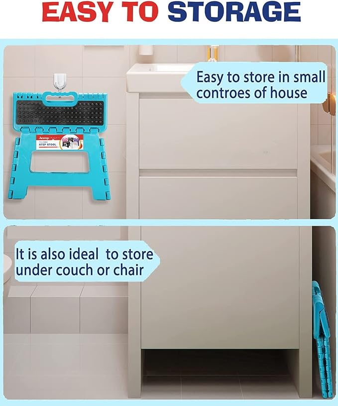 ACSTEP Folding Step Stool 9 inch Height Non-Slip Step Stool - Image 6